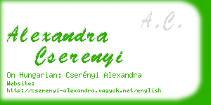 alexandra cserenyi business card